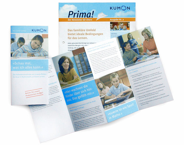 KUMON Newsletter und Flyer